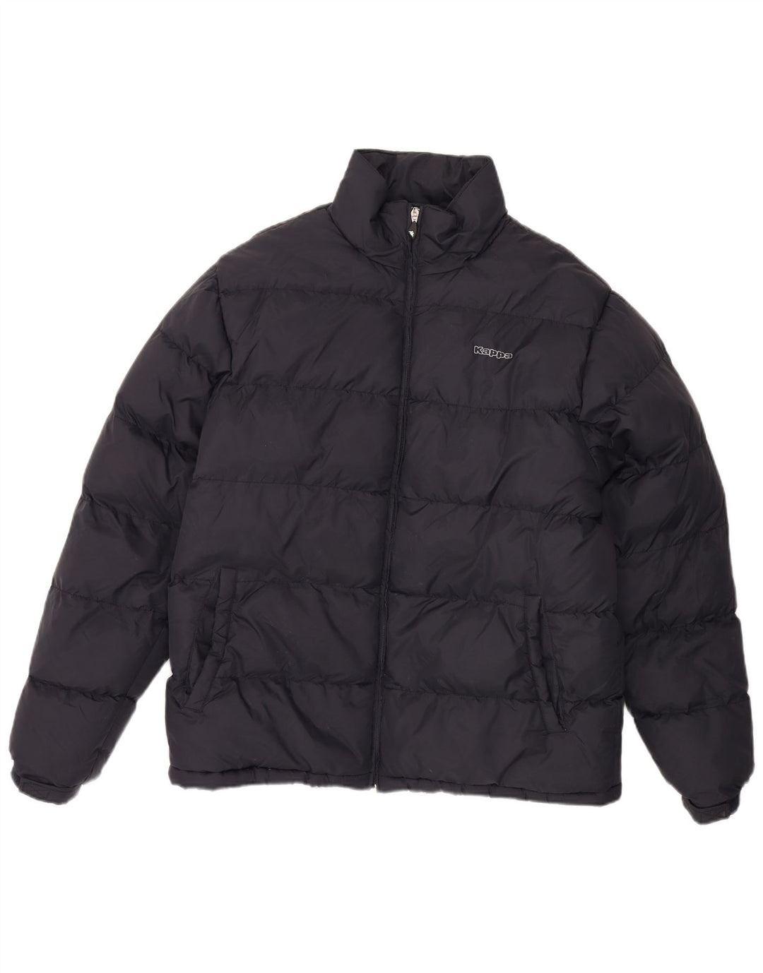 KAPPA Herren Grafik wattierte Jacke UK 40 Large Marineblau Polyester