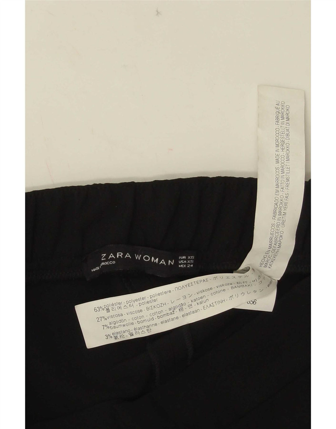 Zara Bootcut-Hose für Damen, XS, B24, L24, Schwarz, Polyester
