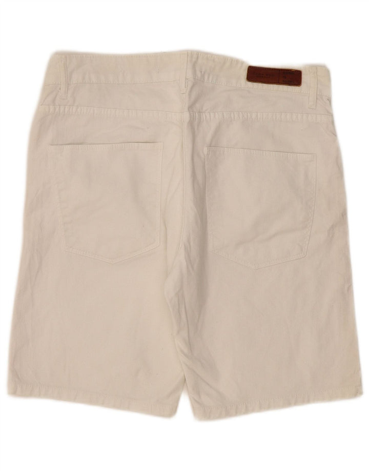 Zara Herren Jeansshorts EU 44 Large W34 Weiß