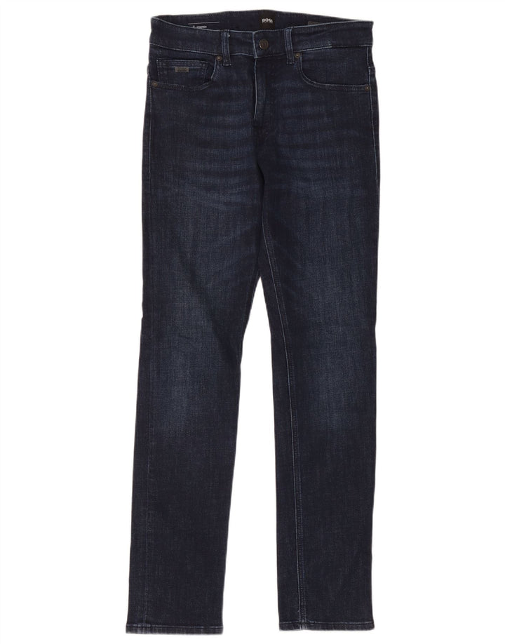 Hugo Boss Herren Stretch Slim Jeans W30 L32 Marineblau Baumwolle