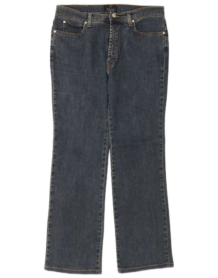 Trussardi Damen Bootcut-Jeans W32 L30 Blaue Baumwolle