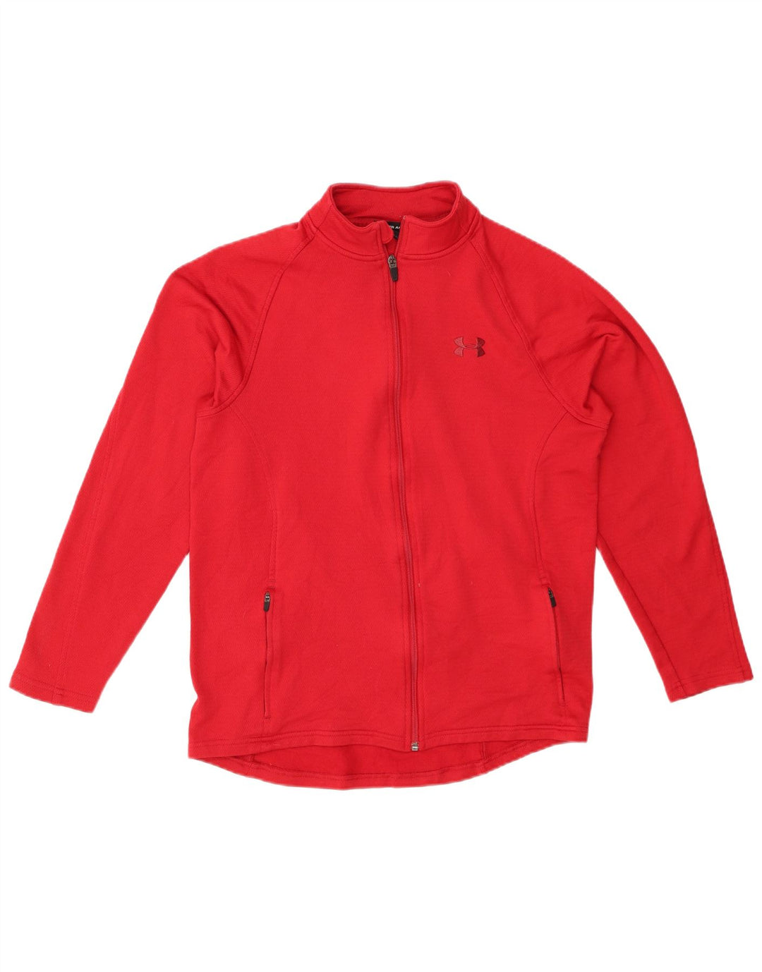 UNDER ARMOUR Damen-Trainingsanzugoberjacke mit lockerer Passform, UK 14, Mittelrot