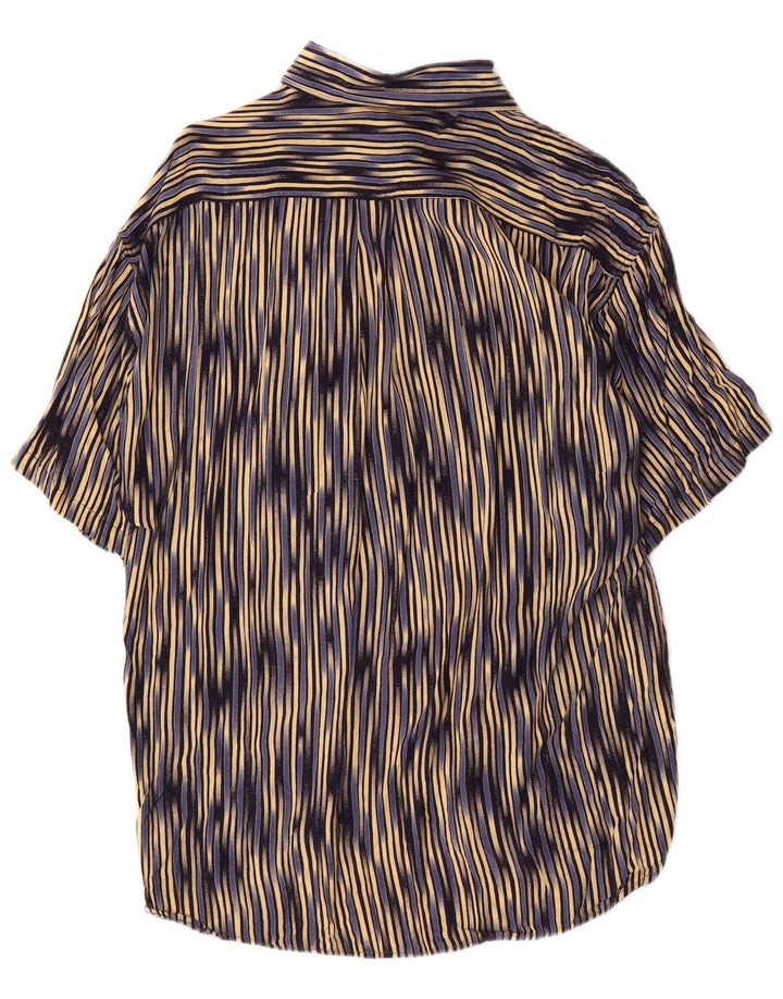 Tipo' S Herren-Kurzarmhemd, groß, mehrfarbig, gestreift, Viskose