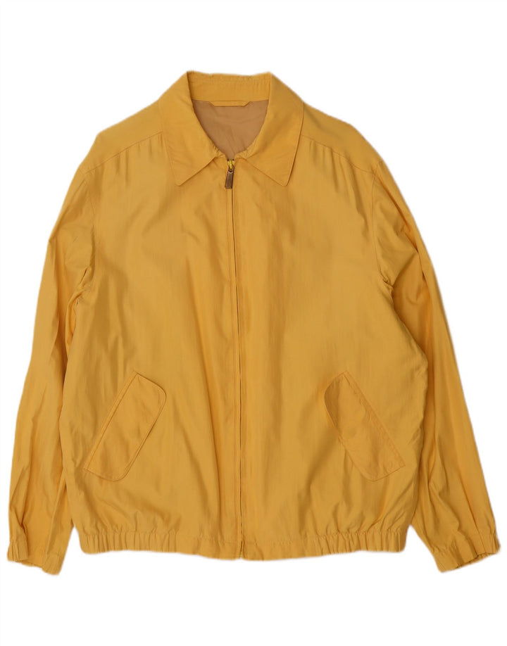 Amerigo Vespucci Herren Bomberjacke UK 40 Große gelbe Seide