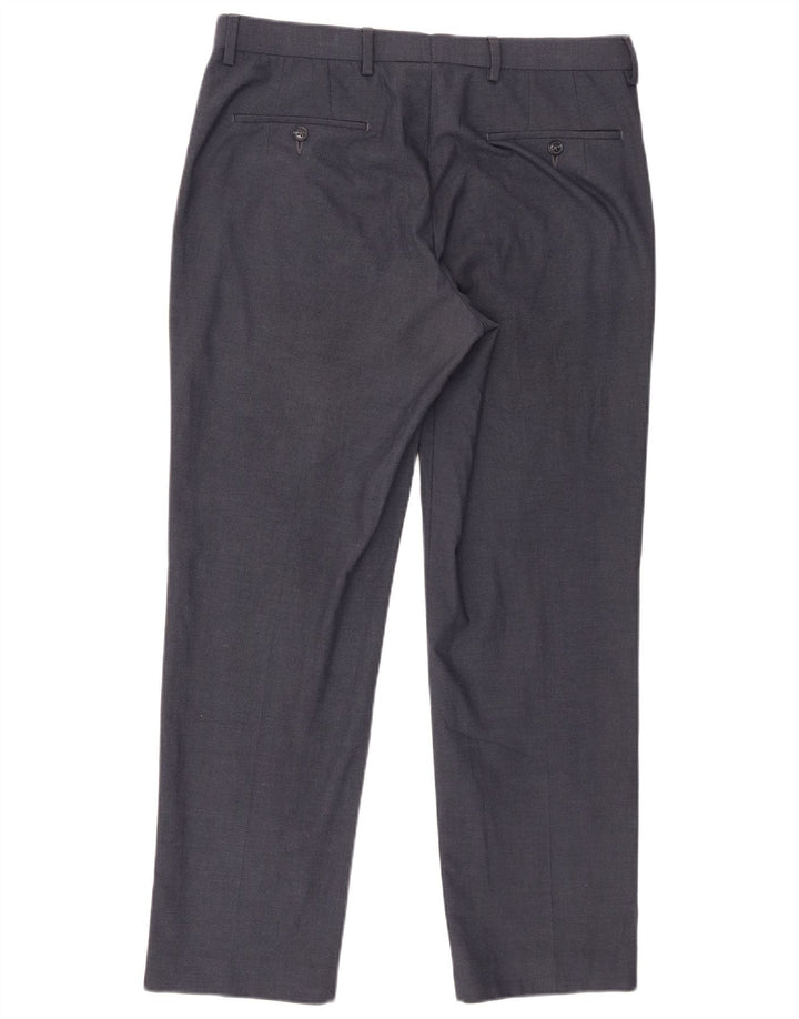 Marks & Spencer Maßgeschneiderte, gerade Freizeithose für Herren, W34, L29, Blau