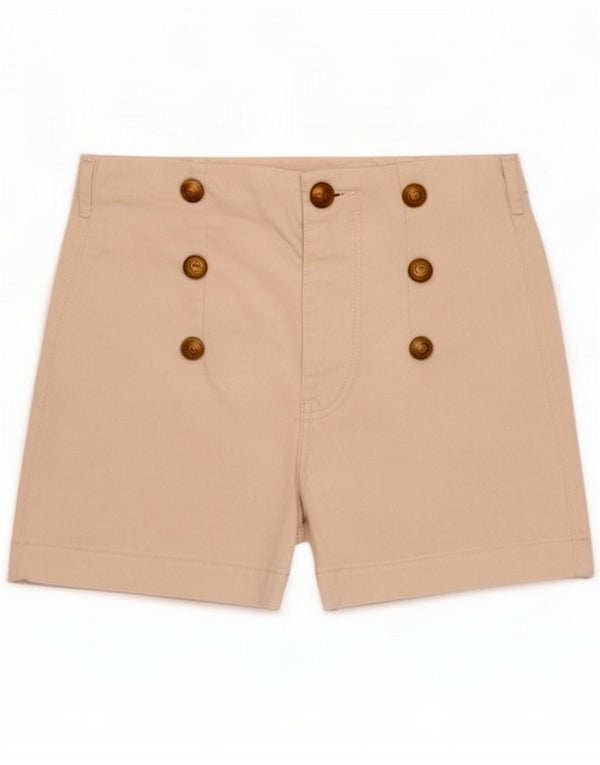 Zara Womens High Waist Casual Shorts EU 34 2XS W24 Off White