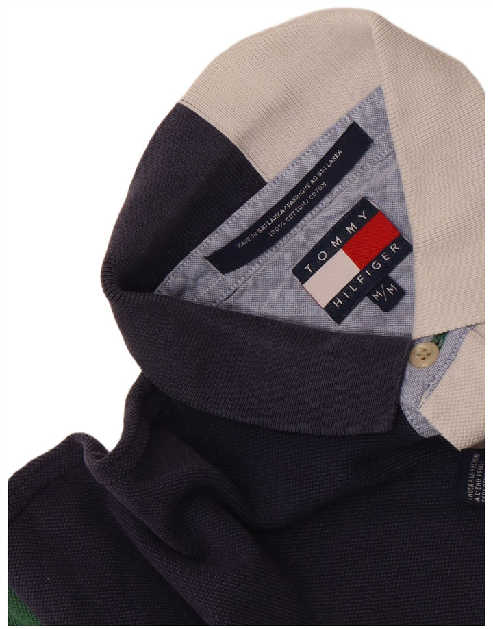 Tommy Hilfiger Herren-Poloshirt, mittelgroß, mehrfarbig, Colourblock-Baumwolle