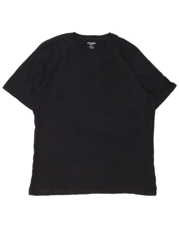 Jack & Jones Herren T-Shirt Top 2XL Schwarz Baumwolle