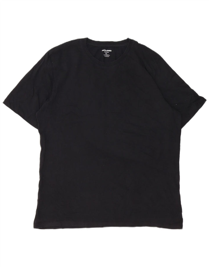 Jack & Jones Herren T-Shirt Top 2XL Schwarz Baumwolle