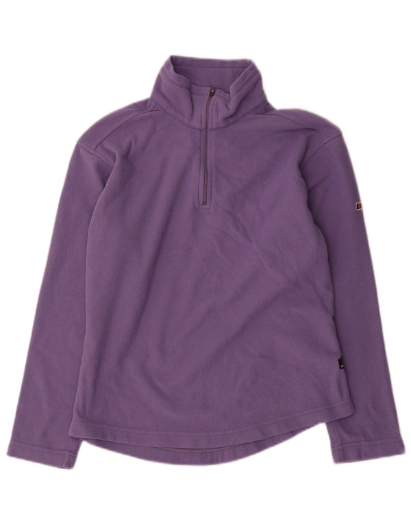 Berghaus Damen-Fleecepullover mit Reißverschluss am Hals, UK 10, Größe S, Lila, Polyester