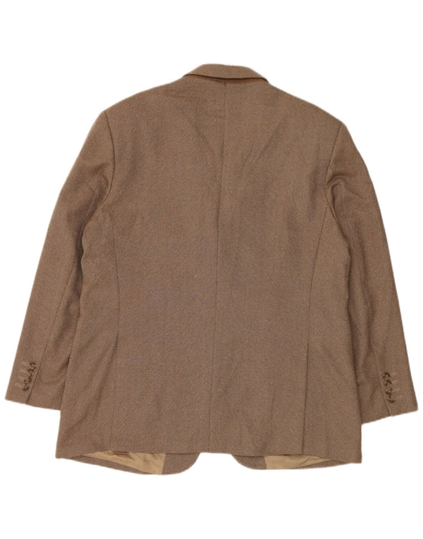 Marks & Spencer Herren 2-Knopf-Blazerjacke UK 44 XL Beige Schurwolle