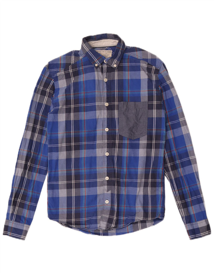 Jack & Jones Flanellhemd für Jungen, 11–12 Jahre, blau kariert, Baumwolle