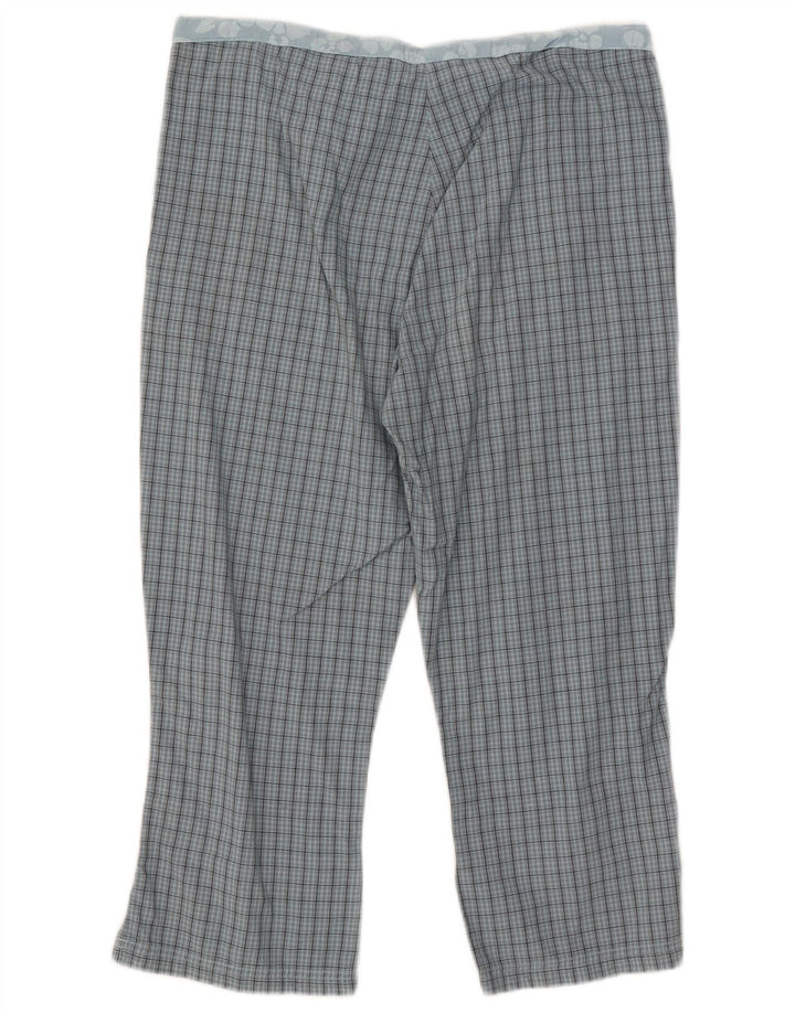 Think Pink Damen Caprihose W32 L21 Blau kariert