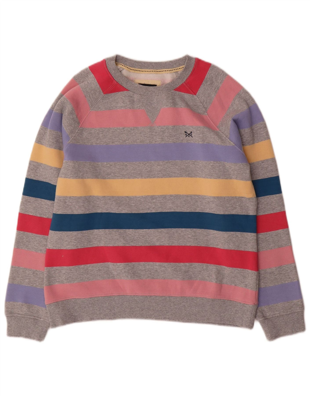 CREW CLOTHING Damen-Sweatshirt-Pullover, Gr. 10, klein, mehrfarbig, gestreift