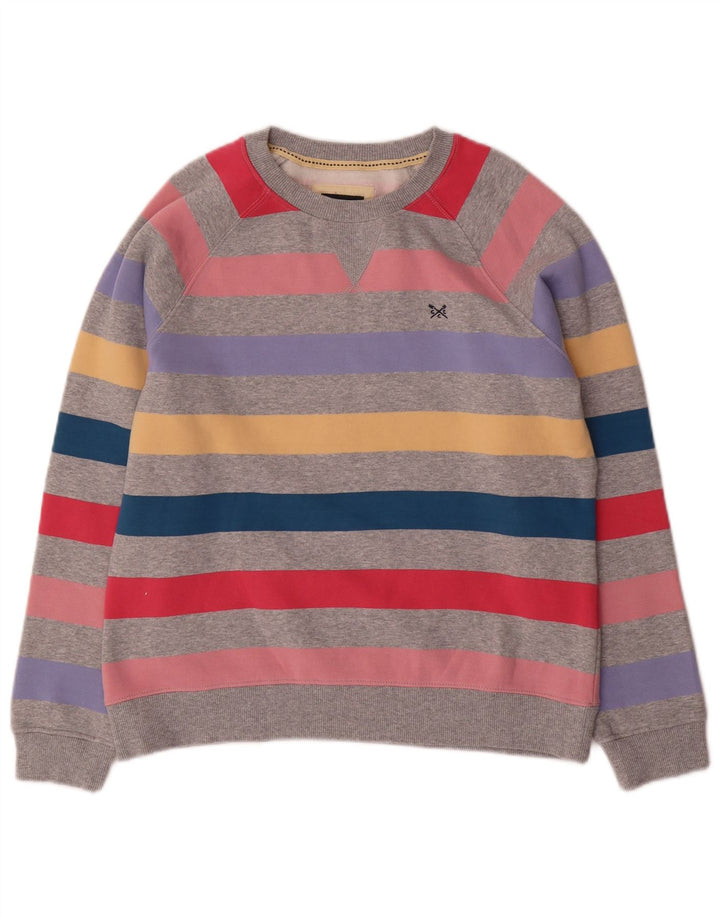 CREW CLOTHING Damen-Sweatshirt-Pullover, Gr. 10, klein, mehrfarbig, gestreift