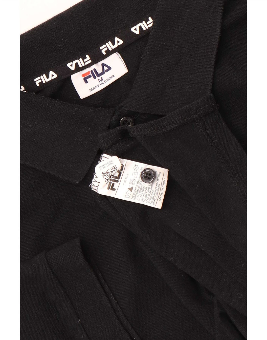 Fila Herren Poloshirt Mittelschwarze Baumwolle
