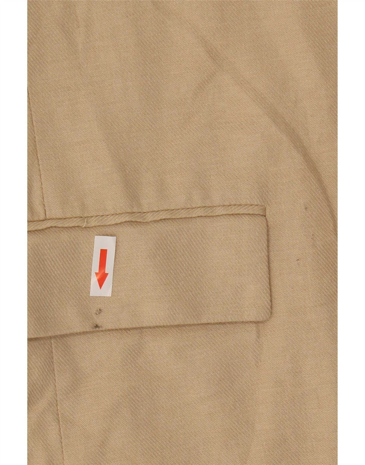 Zara Damen-Blazer mit 3/4-Ärmeln, offen, Gr. 12, Mittelbeige