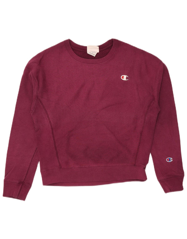 Champion Damen-Sweatshirt in Übergröße, Gr. 10, Größe S, Burgunderrot, Baumwolle
