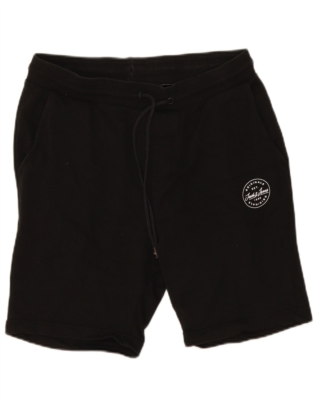 Jack & Jones Herren-Sportshorts aus mittelschwarzer Baumwolle