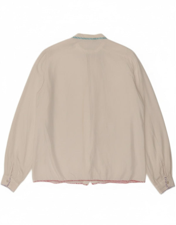 VINTAGE Womens Shirt UK 14 Large White