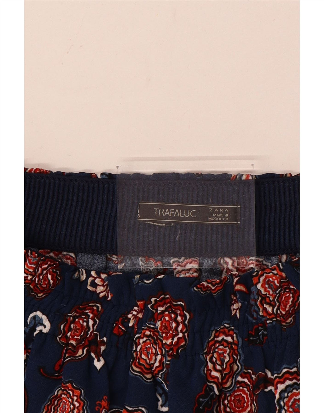 Zara Damen Minirock Medium W28 Marineblau geblümt