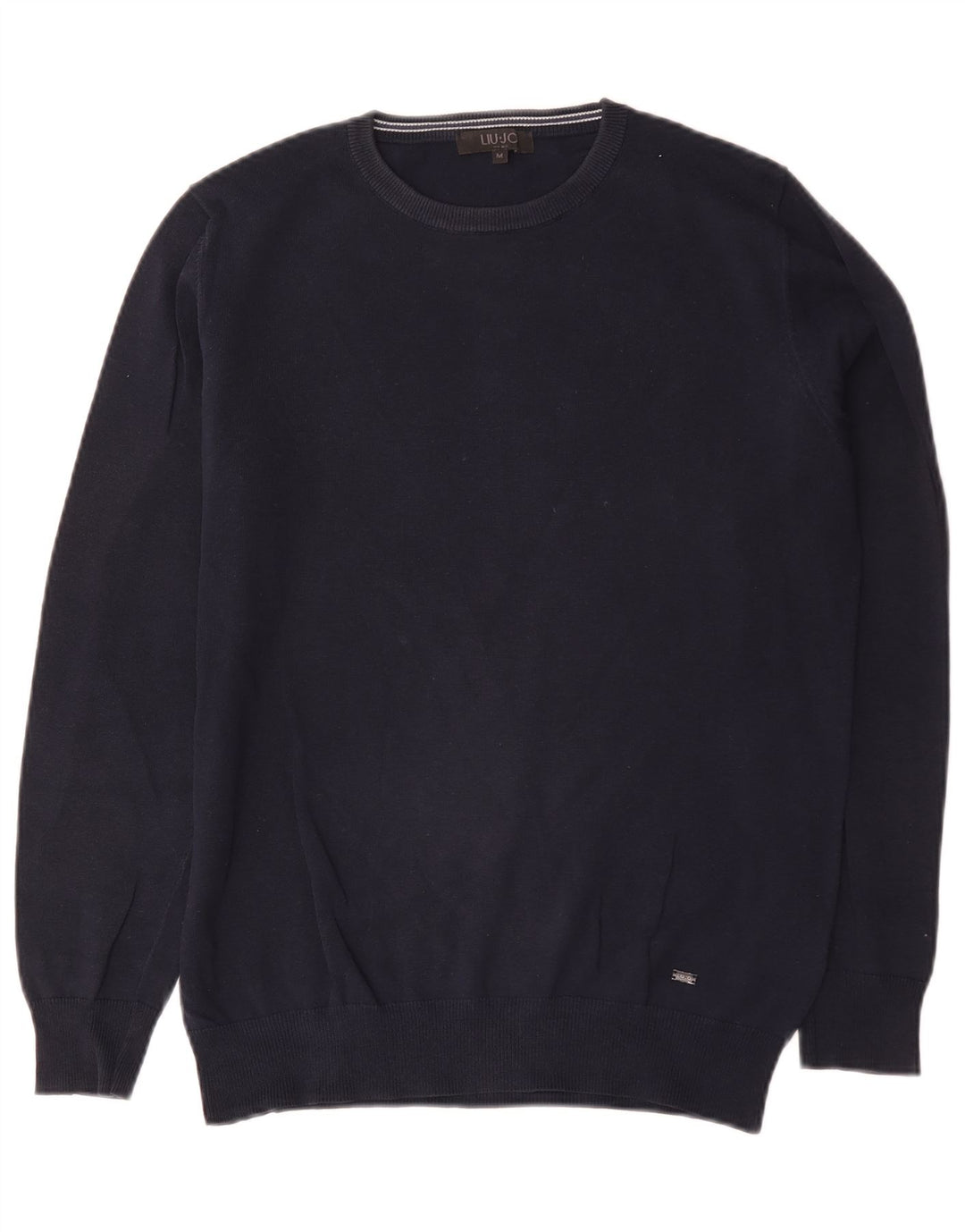 Liu Jo Herren-Pullover mit Rundhalsausschnitt, mittleres Marineblau