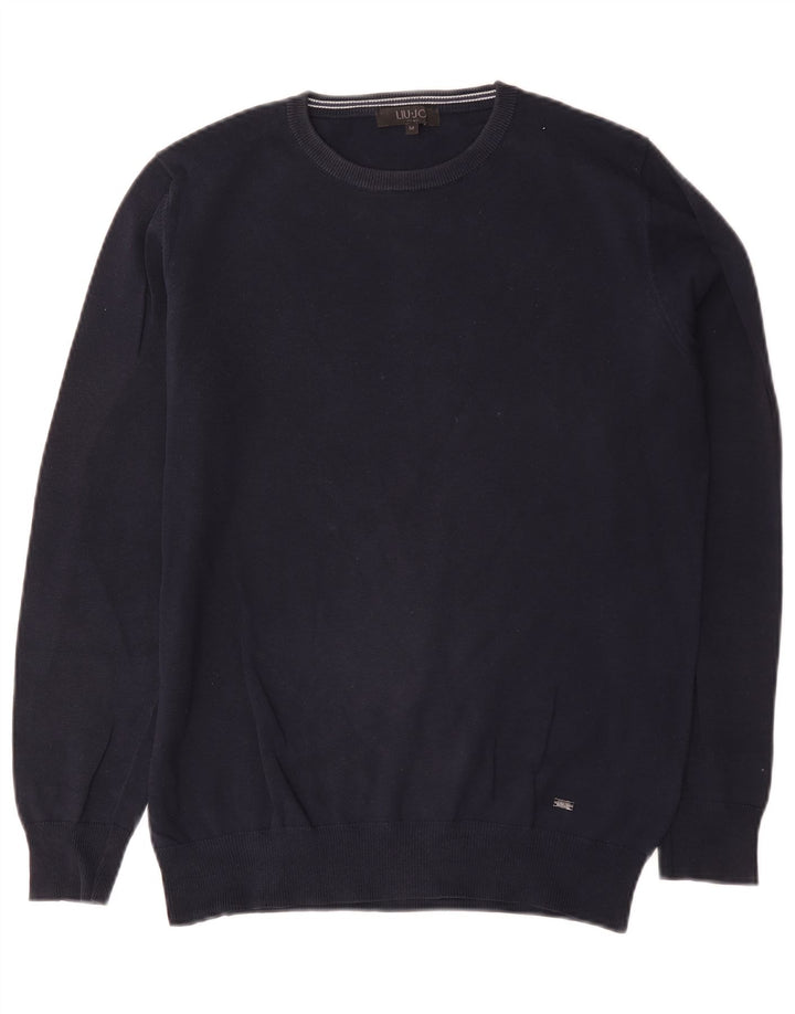 Liu Jo Herren-Pullover mit Rundhalsausschnitt, mittleres Marineblau