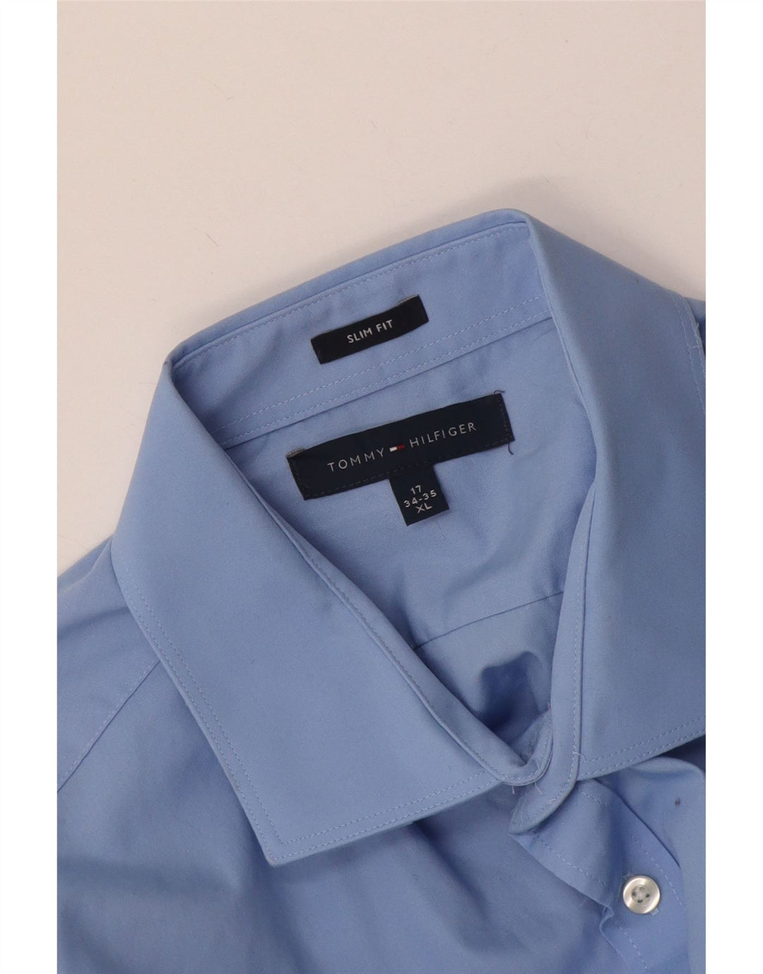 Tommy Hilfiger Herren Slim Fit Hemd Größe 17 XL Blau
