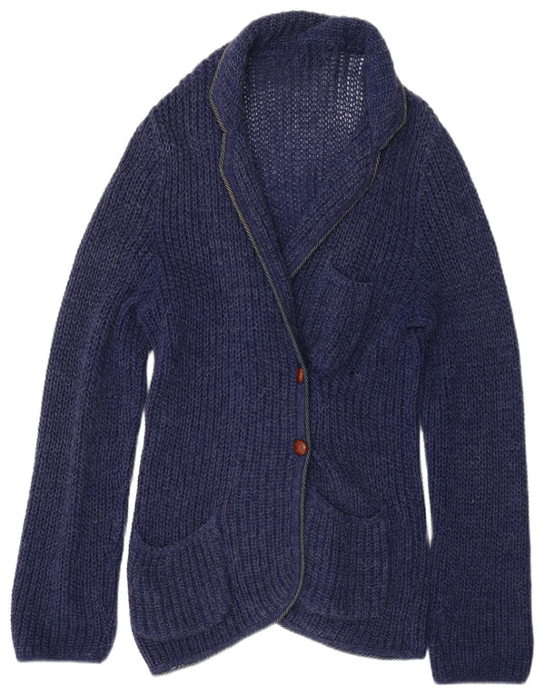 Marlane Damen Häkel-Cardigan-Pullover UK 16 Large Marineblau