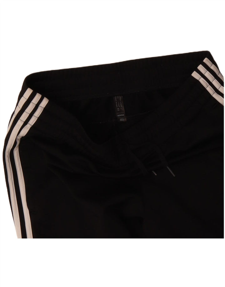 ADIDAS Damen-Trainingshose UK 12/14 Mittelschwarzes Polyester