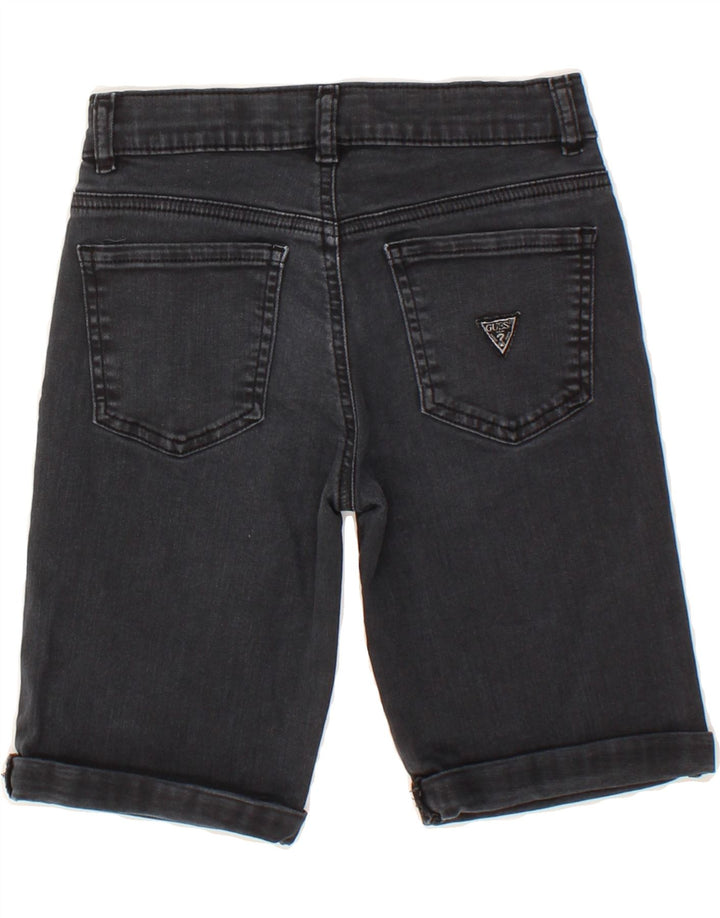 GUESS Boys Denim Shorts 7-8 Years W24 Grey Polyester Vintage Guess and Second-Hand Guess from Messina Hembry 