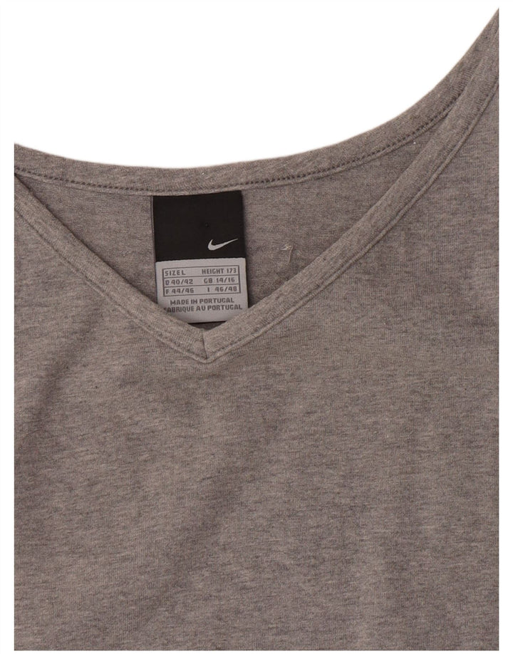 Nike Damen Crop Cami Top UK 14/16 Large Grau