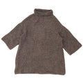 ZARA Damen-Pullover mit 3/4-Ärmeln, übergroßer Rollkragenpullover, Gr. 10, Größe S, Grau