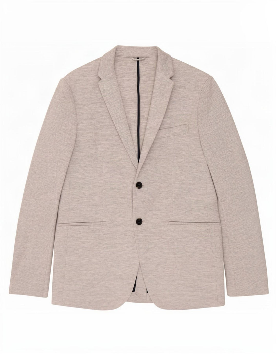 Zara Herren-Blazer mit 2 Knöpfen, Gr. 40, groß, grau geflecktes Polyester