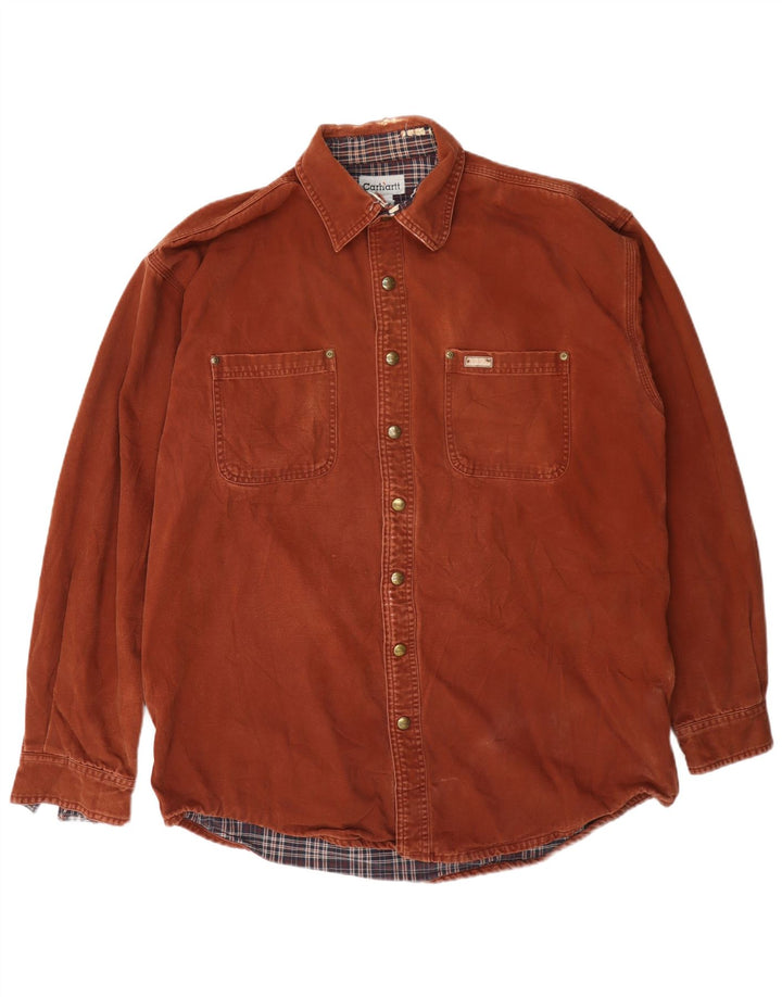 Carhartt Herren-Lumberjack-Hemd, groß, braune Baumwolle