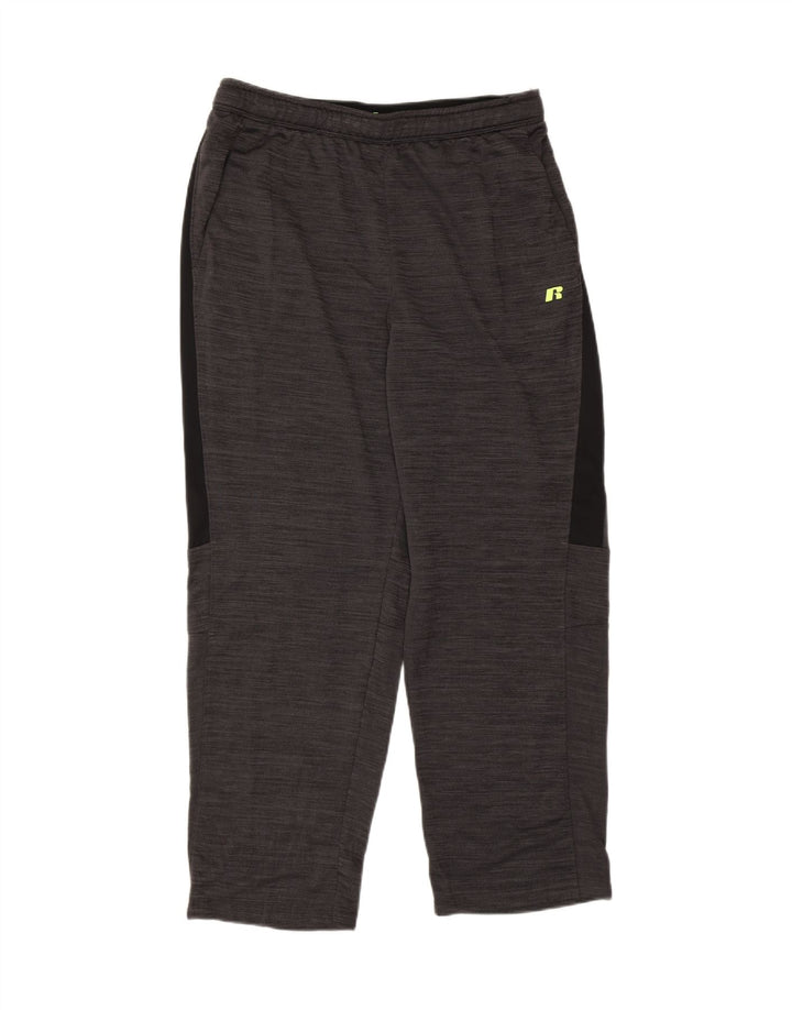 RUSSELL ATHLETIC Mens Dri-Power Tracksuit Trousers Large  Grey Colourblock Vintage Russell Athletic and Second-Hand Russell Athletic from Messina Hembry 