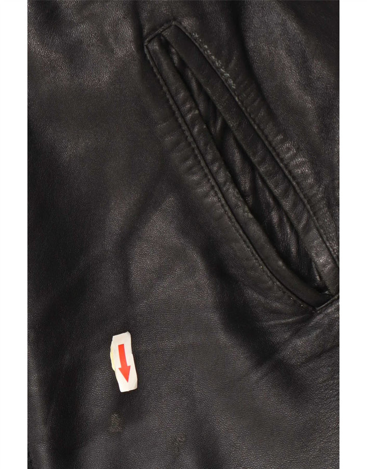 Jonathan Adams Herren Ledermantel UK 38 Medium Schwarz