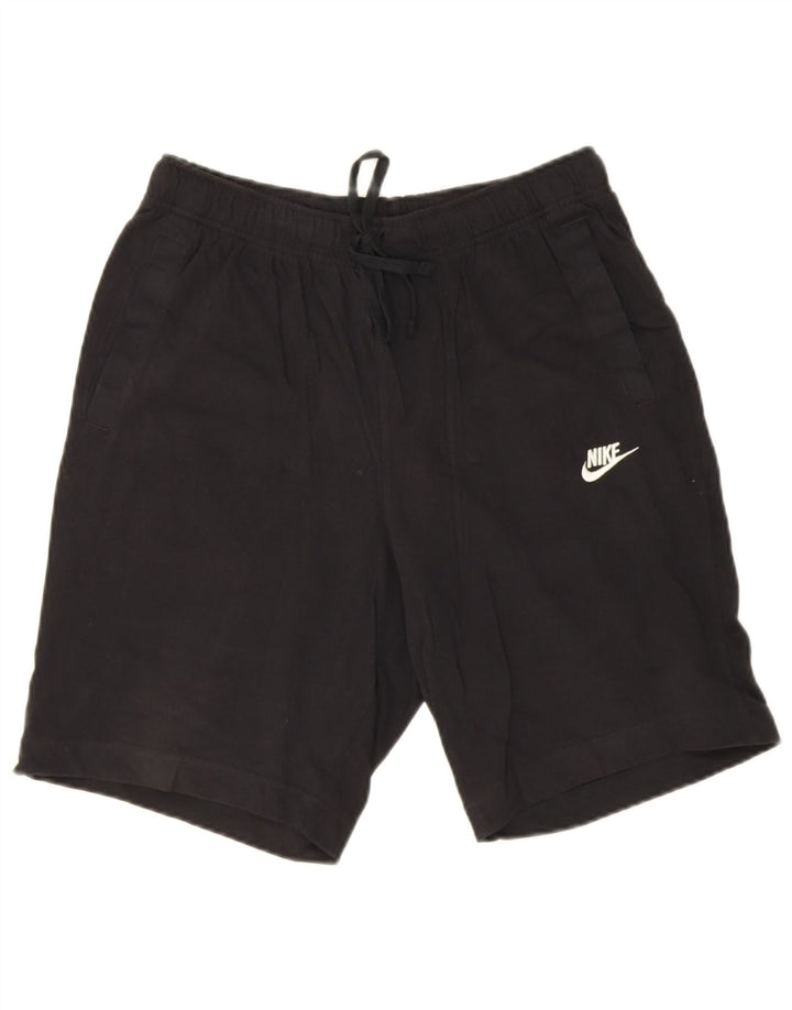 Nike Herren-Sportshorts, mittelgroß, schwarze Baumwolle