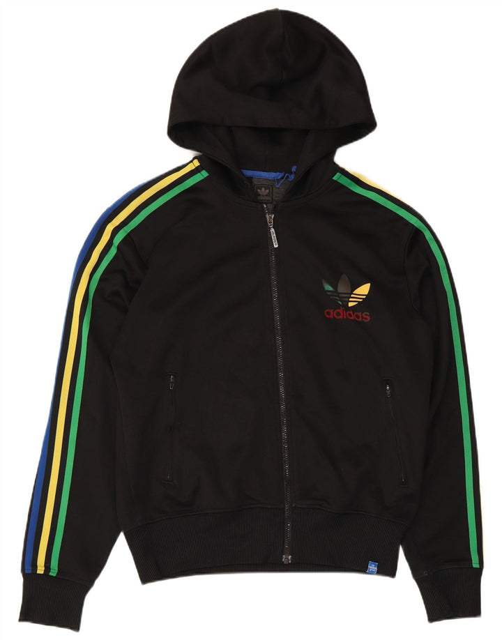 Adidas Herren Zip Hoodie Pullover Medium Schwarz Polyester