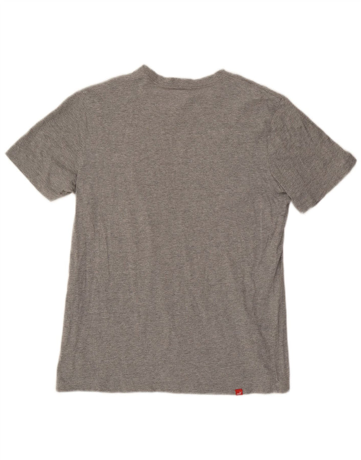 Puma Herren Grafik-T-Shirt-Oberteil aus mittelgrauer Baumwolle