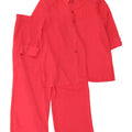 Frankenwalder Damen 3/4-Ärmel 2-teiliges Set EU 44 XL W34 L27 Rotes Polyester