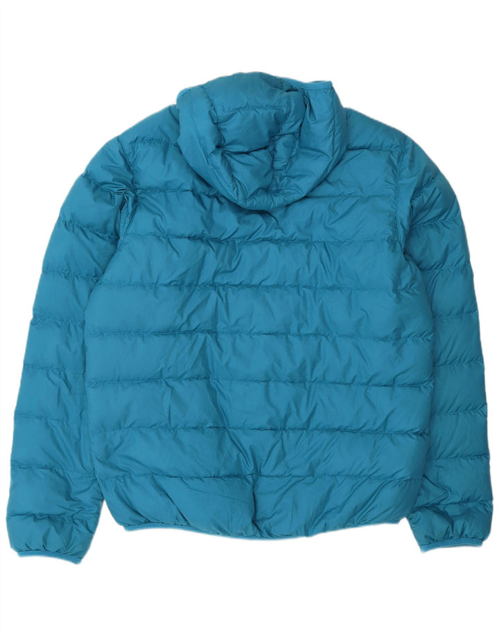 Jack Wolfskin Herren-Jacke mit Kapuze, gepolstert, Größe 40/42, groß, blau, Polyester