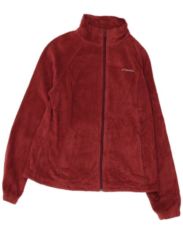 COLUMBIA Damen Fleecejacke UK 18 XL Burgunderrot Polyester