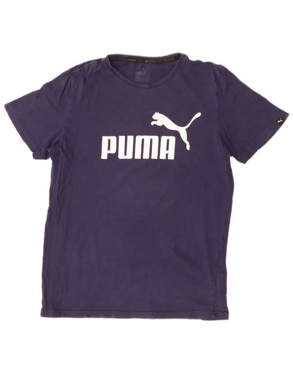 Puma Grafik-T-Shirt für Jungen, 15–16 Jahre, marineblaue Baumwolle