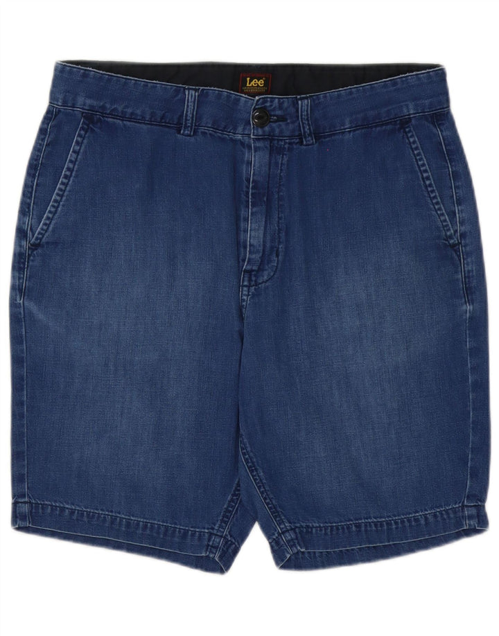 Lee Herren Slim Chino Shorts W30 Mittelblaue Baumwolle