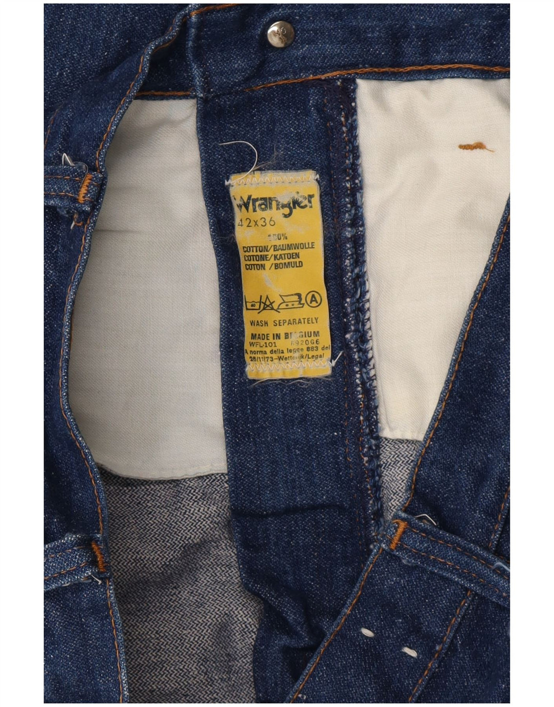 WRANGLER Damen Bootcut Jeans W42 L28 Blaue Baumwolle