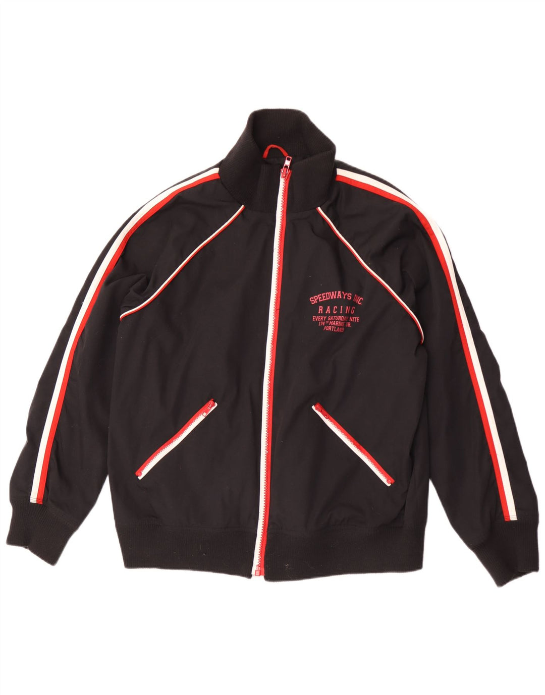 Jack & Jones Herren-Bomberjacke mit Grafik, UK 42, XL, Schwarz, Polyester
