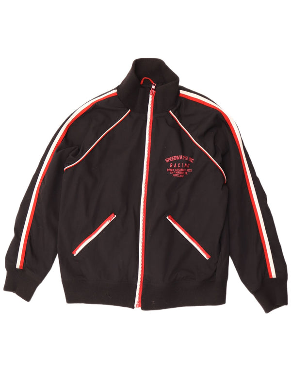 Jack & Jones Herren-Bomberjacke mit Grafik, UK 42, XL, Schwarz, Polyester