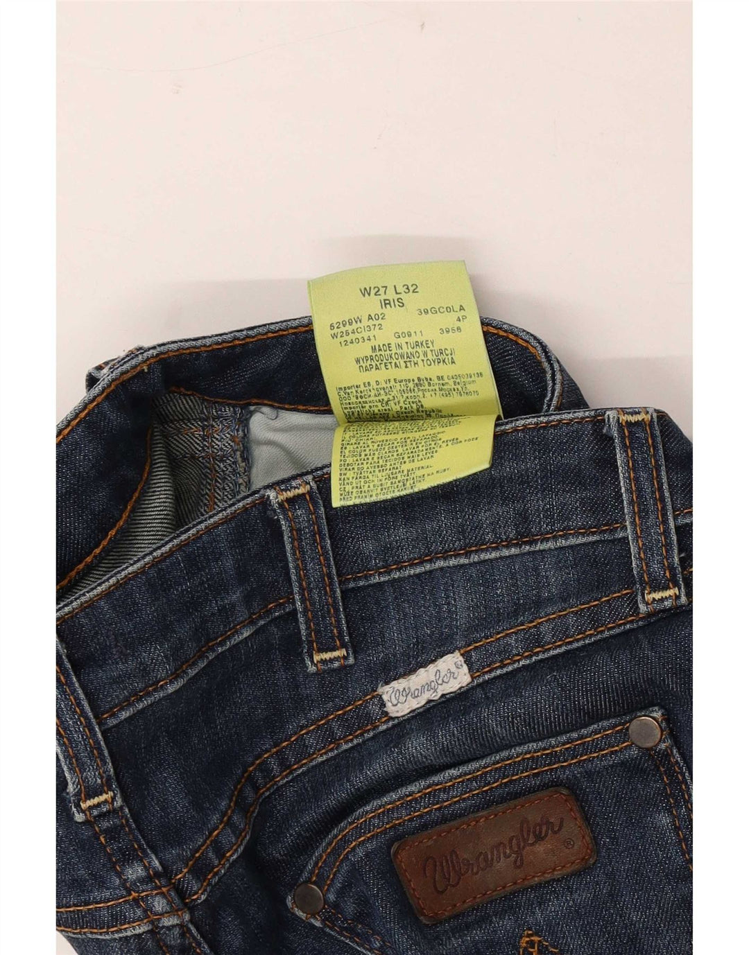 Wrangler Damen Iris Bootcut Jeans W27 L32 Marineblau Baumwolle
