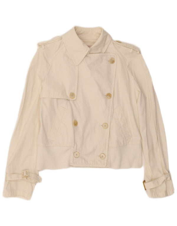 Red Valentino Damen Crop Military Jacke IT 42 Medium Off White
